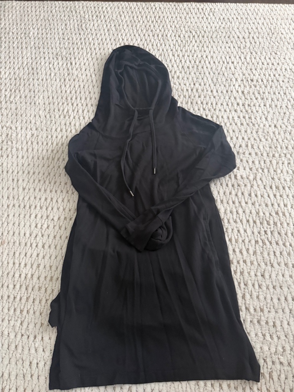 Athletes Black Longline Hoodie Sweatshirt